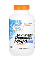 Doctor's Best Glucosamine Chondroitin MSM with OptiMSM 360 Veggie Capsules