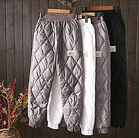 Зимние брюки из водоотталкивающей плащевки Цвет: черный, серый, белый Размеры: 42-44, 46-48, 50-52