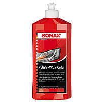 SONAX POLISH+WAX COLOR кольоровий поліроль з воском (чорний) 250 мл Червоний