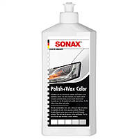 SONAX POLISH+WAX COLOR кольоровий поліроль з воском (чорний) 250 мл Білий