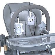 Стільчик для годування El Camino ME 1115-W CRAFT Gray від народження до 3 років, фото 10