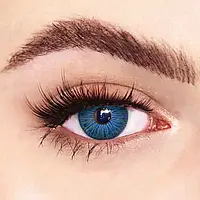 Ярко-синие контактные ЛИНЗЫ для глаз , отличное перекрытие своего цвета.+ КОНТЕЙНЕР для хранения.