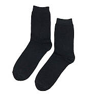 Теплі чоловічі шкарпетки з шерсті лами чорні Чайка, фото 2