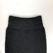 Теплі чоловічі шкарпетки з шерсті лами чорні Чайка, фото 3