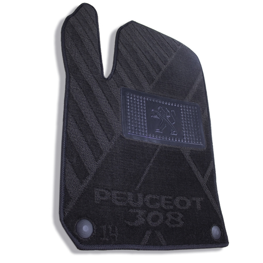 Автокилимки ворсові в салон PEUGEOT P 308 (2014-) (хетчбек) комплект текстильних килимків для автомобіля