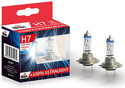 Лампа автомобільна BLIK H7 12V /55W PX26D +120% (к-т 2 шт) 61447 BLIK к-т