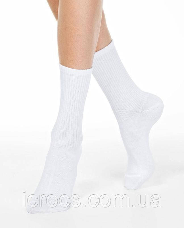 Шкарпетки 36-40 розмір 5 пар високі білі щільні бавовна 5 шт. комплект упаковка жіночі чоловічі спортивні