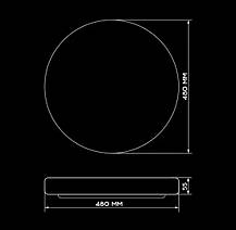 LED світильник BIOM 80W стельовий накладний 5000K (DEL-R102-80) без Д/У, коло білий, фото 5