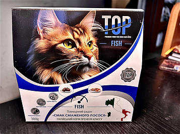 TOP CAT FISH  Сухий корм преміум класу з лососем для дорослих котів.300 г