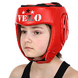 Шолом боксерський шкіряний VELO з ліцензією AIBA 3080 (розміри S-XL), фото 8