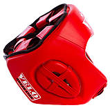 Шолом боксерський шкіряний VELO з ліцензією AIBA 3080 (розміри S-XL), фото 2