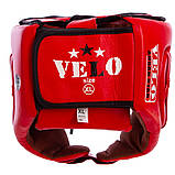 Шолом боксерський шкіряний VELO з ліцензією AIBA 3080 (розміри S-XL), фото 3