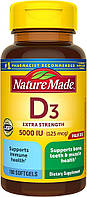 Nature Made D3 High Potency -5000 IU (125 мкг) витамин D3 , 180 ЖК
