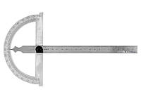 Кутомір- транспортир з лінійкою YATO; 150 х 250 мм, діапазони: кут- 0-180°, відстань- 0-200 мм [50] E-vce - Знак Якості