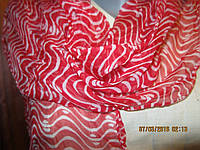 Легкий шарф платок красный фирменный вискоза