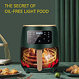 Аерофритюрниця Cheffinger 4.5л з духовкою 8 програм 1400Вт CF-AFRY4.5 Green, фото 5