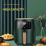 Аерофритюрниця Cheffinger 4.5л з духовкою 8 програм 1400Вт CF-AFRY4.5 Green, фото 6