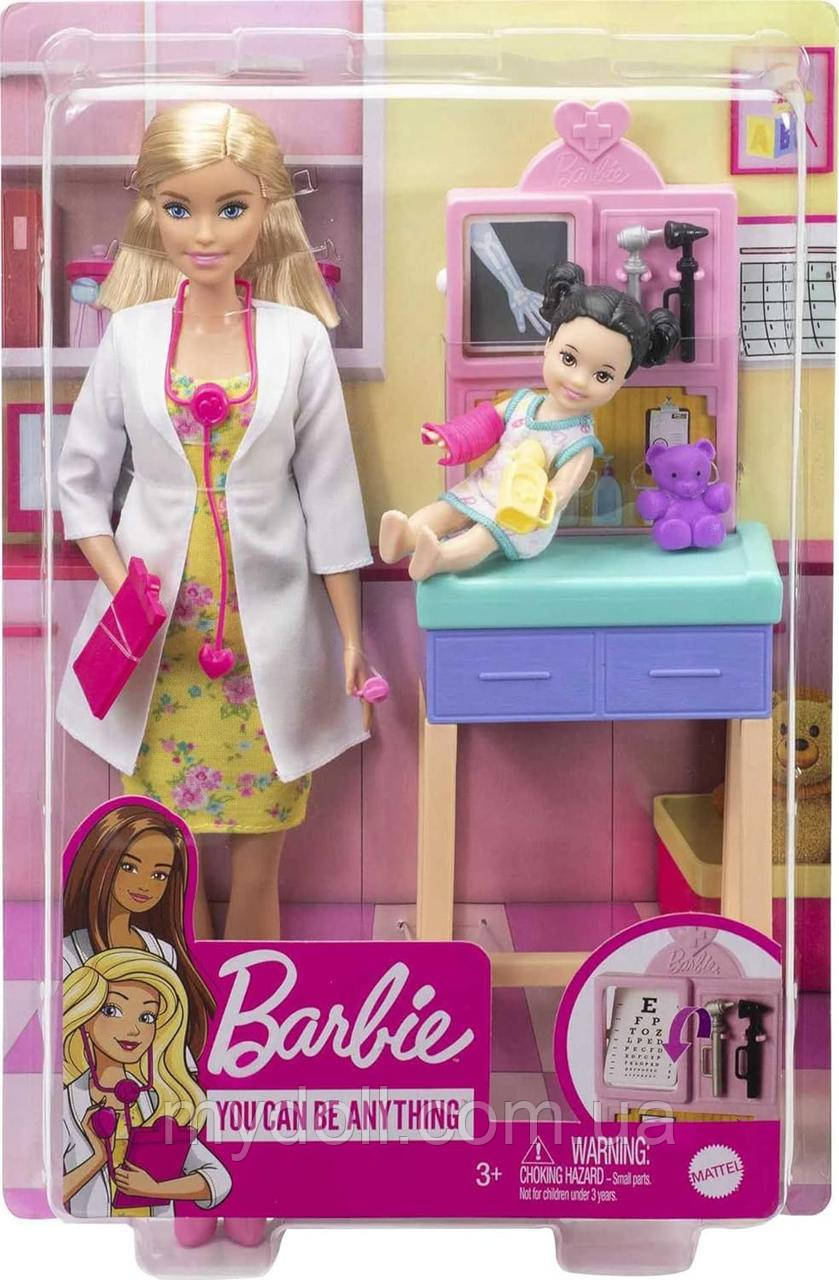 УЦІНКА! Лялька Барбі Педіатр блондинка Ігровий набір Barbie Pediatrician Playset, Blonde Doll GTN51 Mattel Оригінал