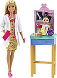 УЦІНКА! Лялька Барбі Педіатр блондинка Ігровий набір Barbie Pediatrician Playset, Blonde Doll GTN51 Mattel Оригінал, фото 7