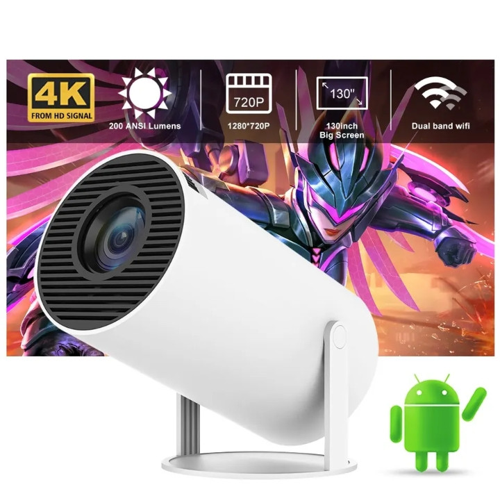 Проєктор Magicube hy300 Android 11/4K/HD/WiFi Домашній Кінотеатр із кутом огляду 180°