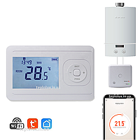 Безпровідний WiFi термостат для котлів (газових і електричних) Ecoset AC8048RF-G (AR-02 WIFI) Tuya Version