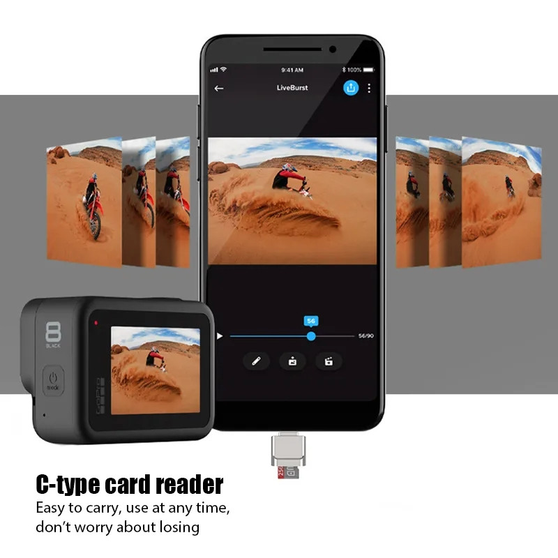 Кардридер для TF / MicroSD карт памяти / Card reader USB-C Type-c OTG брелок - фото 8 - id-p2048293900