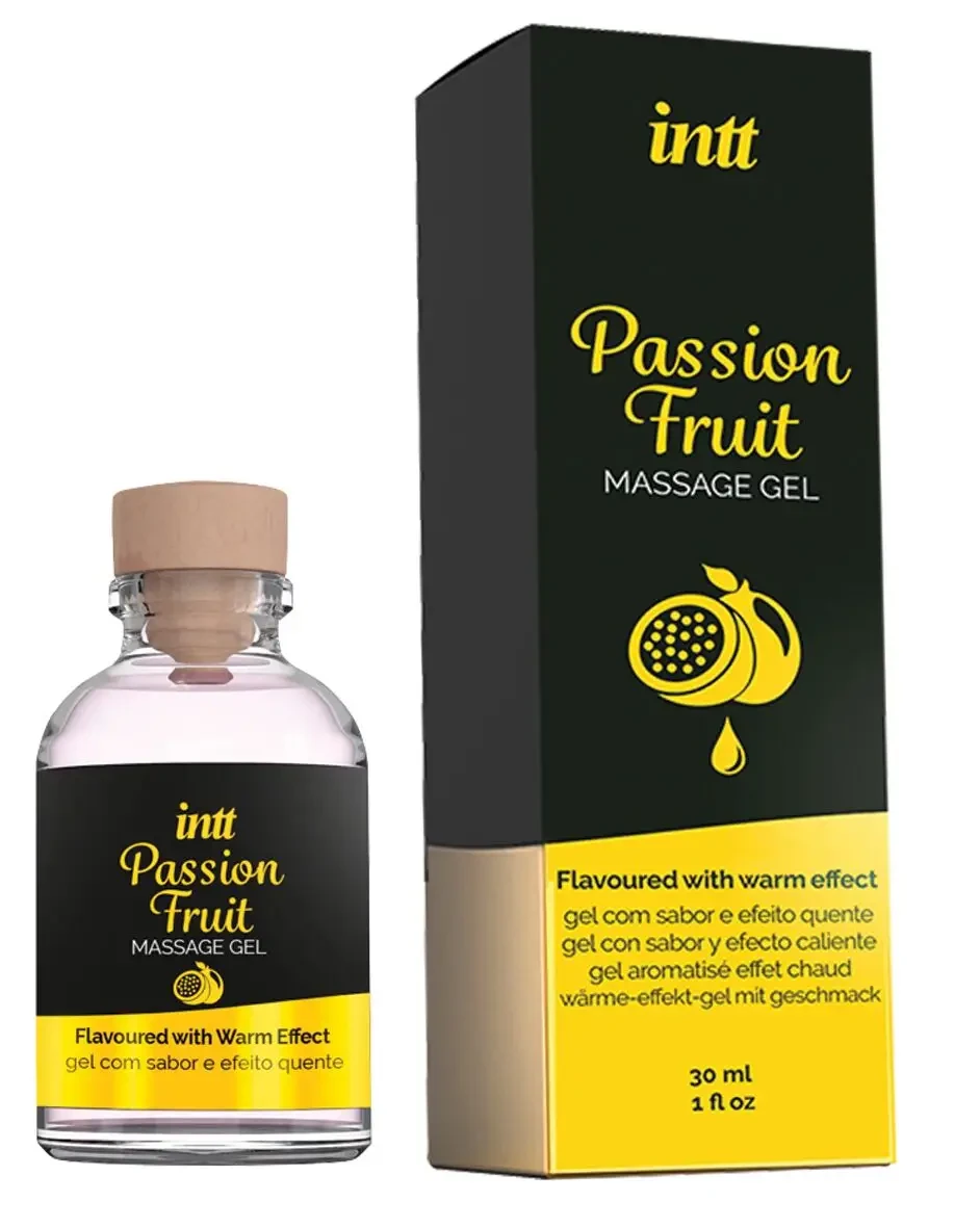 Зігрівальний масажний гель для інтимних зон Intt Passion Fruit зі смаком маракуя, 30 мл