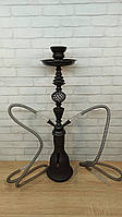 Высокий качественный кальян для курения hookah 57см , кальян на 2 трубки черный