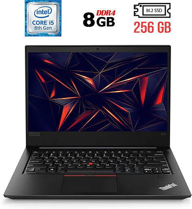 Ноутбук Lenovo ThinkPad E480/ 14" (1920x1080)/ Core i5-8250U/ 8 GB RAM/ 256 GB SSD/ UHD 620, фото 1