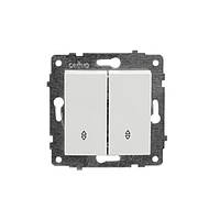 Механізм вимикача 2-клавішного прохідного OVIVO Electric серія GRANO (Без одинарної рамки)