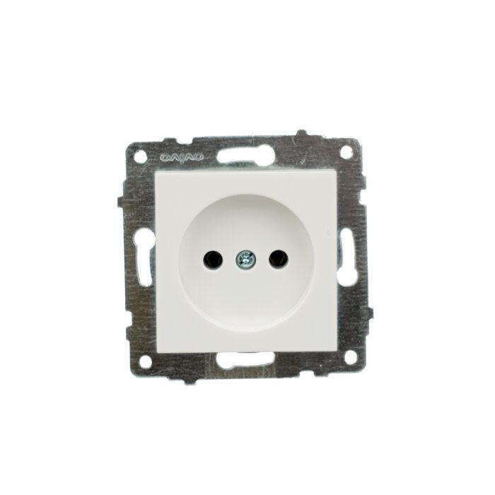Механізм розетки білий OVIVO Electric серія GRANO (Без одинарної рамки)