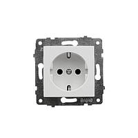 Механізм розетки з заз білий OVIVO Electric серія GRANO (Без одинарної рамки)