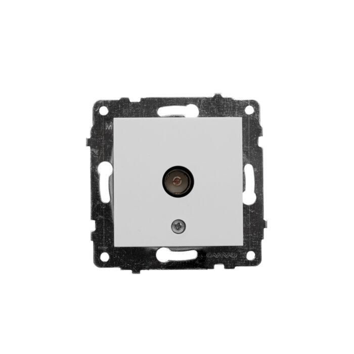 Механізм розетки ТВ прохідної білий OVIVO Electric серія GRANO (Без одинарної рамки)