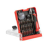 Викрутка прецизійна з комплектом насадок 29 од, Cr-V INTERTOOL VT-3336 mst, фото 8