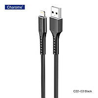 Кабель CHAROME C22-03 USB-A to Lightning aluminum alloy charging data cable Black