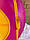 Тюбінг надувний / Ватрушка / Надувні санки ПВХ діаметром 120 см, 3 ручки, мотузка, колір жовто-рожевий Velo, фото 4