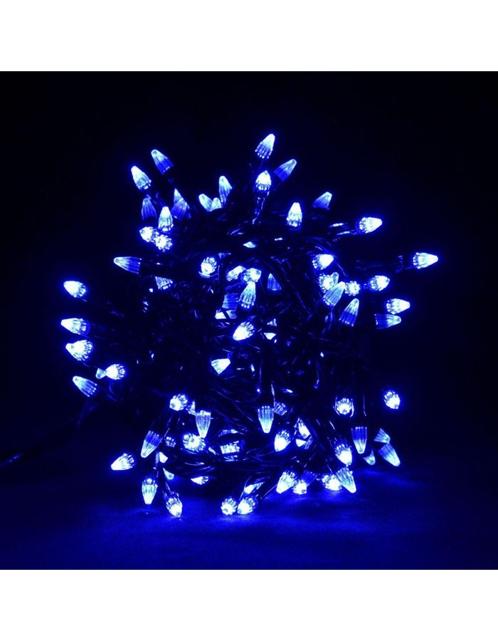 Світлодіодна гірлянда Led "Рис" на 200 конусних світлодіодів електрична з контролером (25195-E) Синій