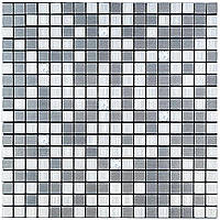 Самоклейна алюмінієва плитка срібна мозаїка зі стразами 300х300х3мм SW-00001824 (D)