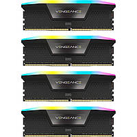 Модуль пам'яті Corsair DDR5 96GB (4x24) 6000MHz VENGEANCE XMP 3.0 RGB Black Heatspreader (CMH96GX5M4B6000C30)