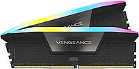 Модуль пам'яті Corsair DDR5 48GB (2x24) 6400MHz VENGEANCE RGB XMP 3.0 Black Heatspreader (CMH48GX5M2B6400C36)