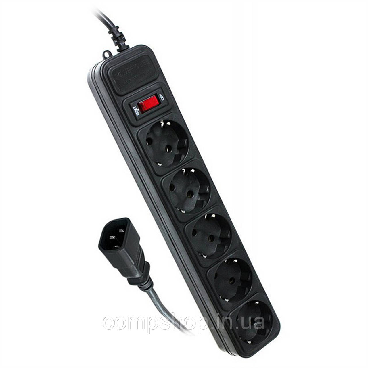 Мережевий фільтр Gembird SPG5-X-6B 5 розеток з 1.8 м кабелем для ДБЖ Black, фото 1