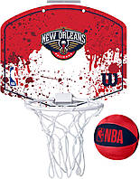 Мини-щит детский баскетбольный Wilson NBA Team Mini Hoop New Orleans Pelicans (WTBA1302NOP)