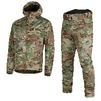 Костюм влаго-ветрозащитный SoftShell (куртка, штаны) МультикамS, костюм военный пиксель, форма зсу, армейский XXL, Камуфляж Мультикам