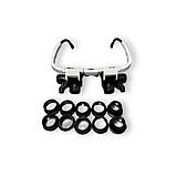 Лупа-очки бінокулярна Zhongdi NO.9892H-3 з LED-підсвіткою, 6 змінних лінз, 6X 8X 10X 15X 20X 25X, фото 3