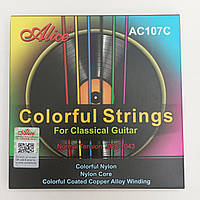 Кольорові струни для класичної гітари Alice + 3 медіатори в подарунок