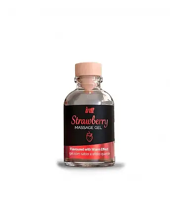 Зігрівальний масажний гель для інтимних зон Intt Strawberry зі смаком полуниці, 30 мл, фото 2
