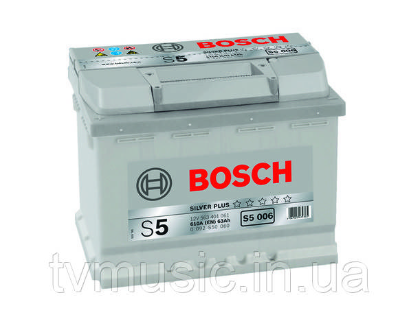 Акумулятор Bosch S5 006 Silver Plus 63 Ah 12 V (0092S50060)