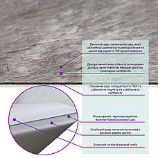 Самоклеюча вінілова плитка сріблястий мармур, ціна за 1 шт. (СВП-103) Глянець SW-00000290, фото 3