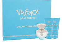 Versace Dylan Turquoise pour Femme набор mini edt 5ml + 25ml гель для душа + 25ml лосьон для тела