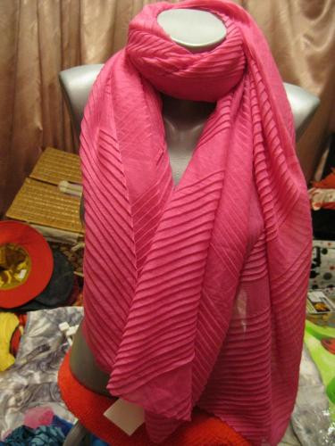 Палантин шикарно розовый легкий огромный шарф шаль - фото 5 - id-p367377667